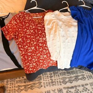 4 tops for the price of one: Floral Red Women's Top